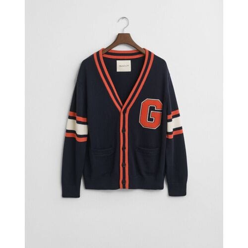 Gant Vest G Badge Stripe Pattern Avond Blauw / male