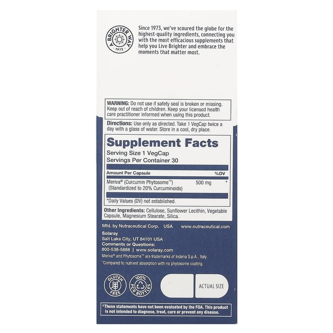 Curcuma Fytosoom, 500Mg, 30 Plantaardige Capsules