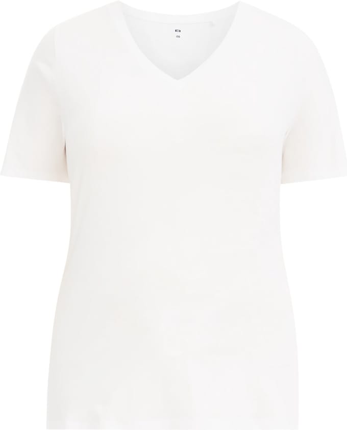 WE Fashion Dames T-shirt met V-hals - Curve