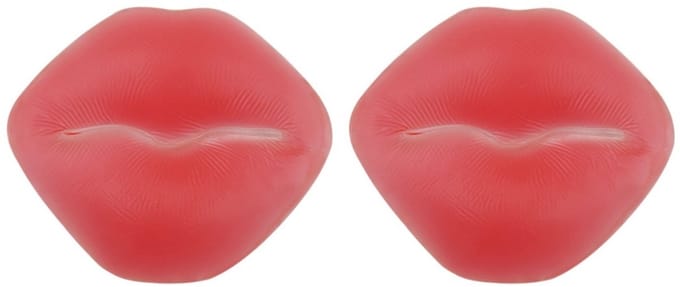 Nooitmeersaai - Tepelstickers lipvorm - Polyamide - Rood - Lippenvorm
