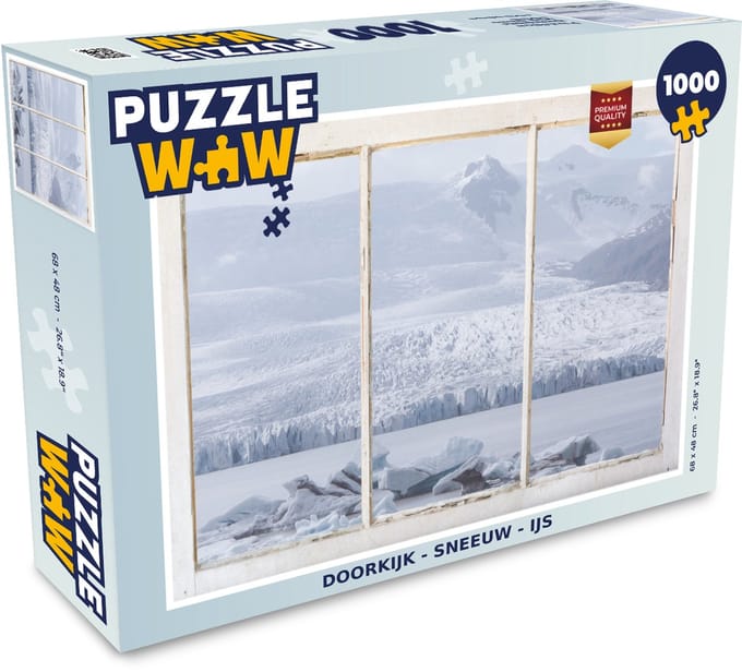Puzzel Doorkijk - Sneeuw - IJs - Legpuzzel - Puzzel 1000 stukjes volwassenen