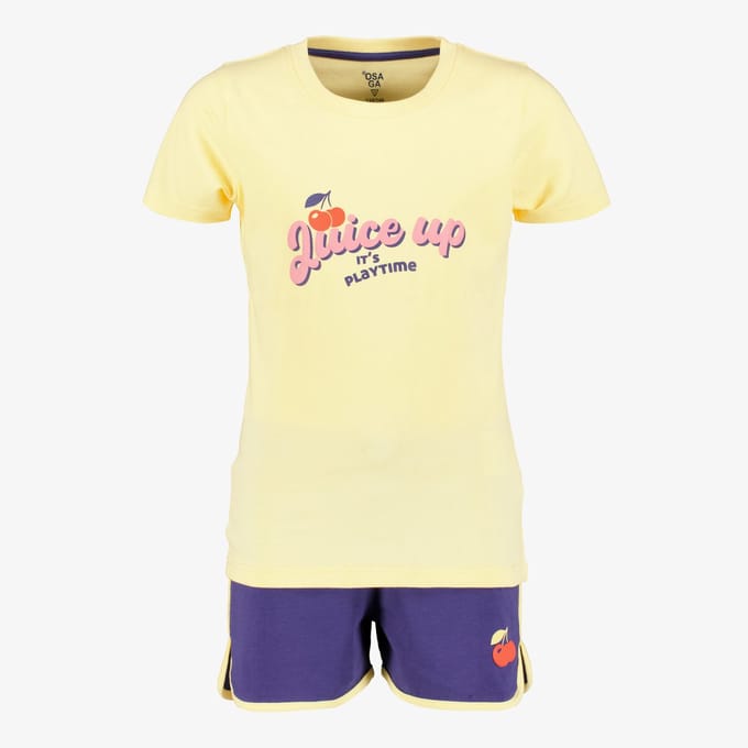 Osaga meisjes sport set geel paars - Maat 110
