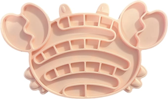 JU&MP Likmat - Voerpuzzel Kat - Slow Feeder - Anti Schrokbak - Krab - Roze