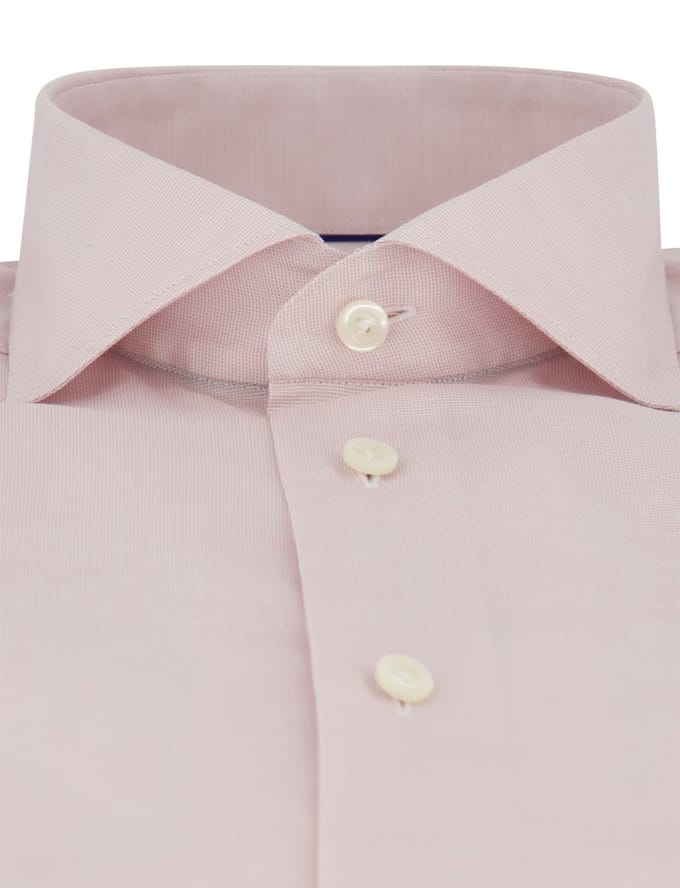 Contemporary fit overhemd wide collar Eton roze