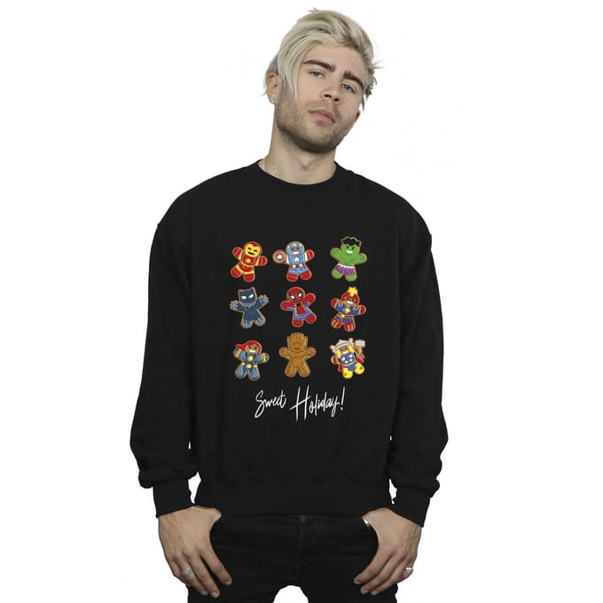 Marvel Heren Gingerbread Avengers Sweatshirt (Zwart)