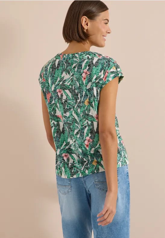 Shirt met burn-out look