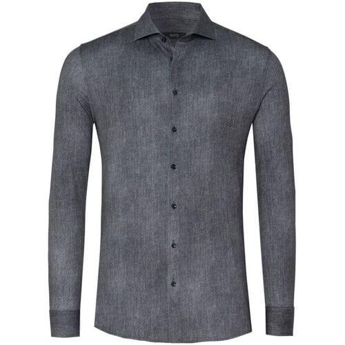 Desoto Luxury Overhemd Denim Look Shark Collar Dark Denim Blue / male