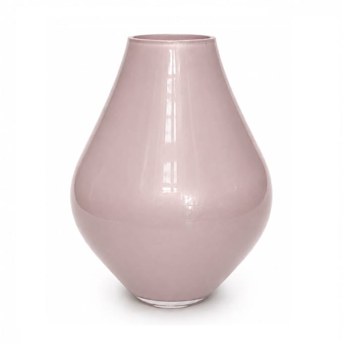 Vaas Lesse | Metallic pastel pink | Medium | mond geblazen glas | Ø19 x H24 cm