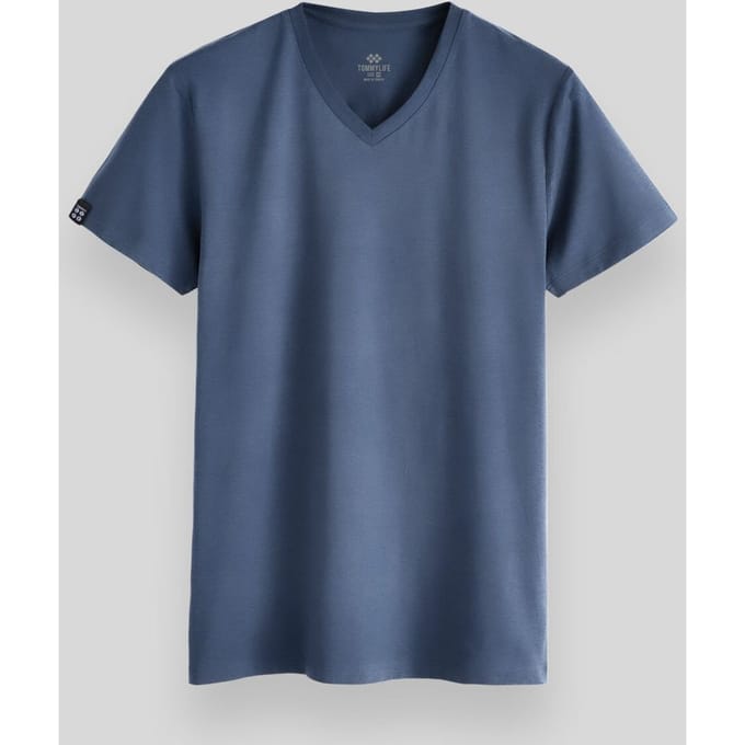 Heren V-hals Korte Mouwen T-shirt