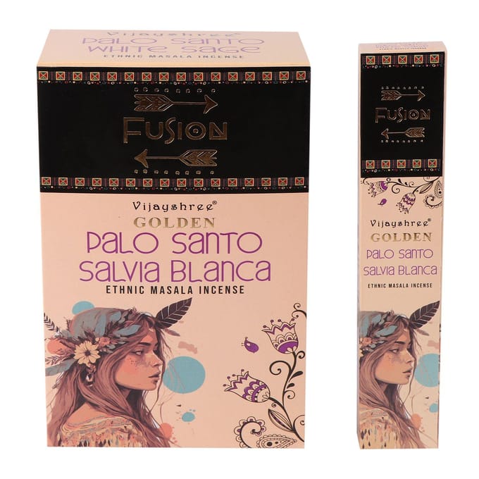 6x Bâtonnets d'Encens Palo Santo Et Sauge Blanche 15g