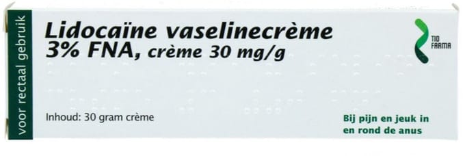 Verdovende creme Lidocaine- vaseline  3% - 30 gram