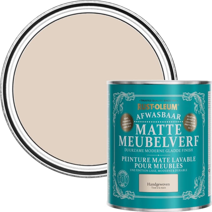 Rust-Oleum Lichtroze Afwasbaar Matte Meubelverf - Handgewoven 750ml