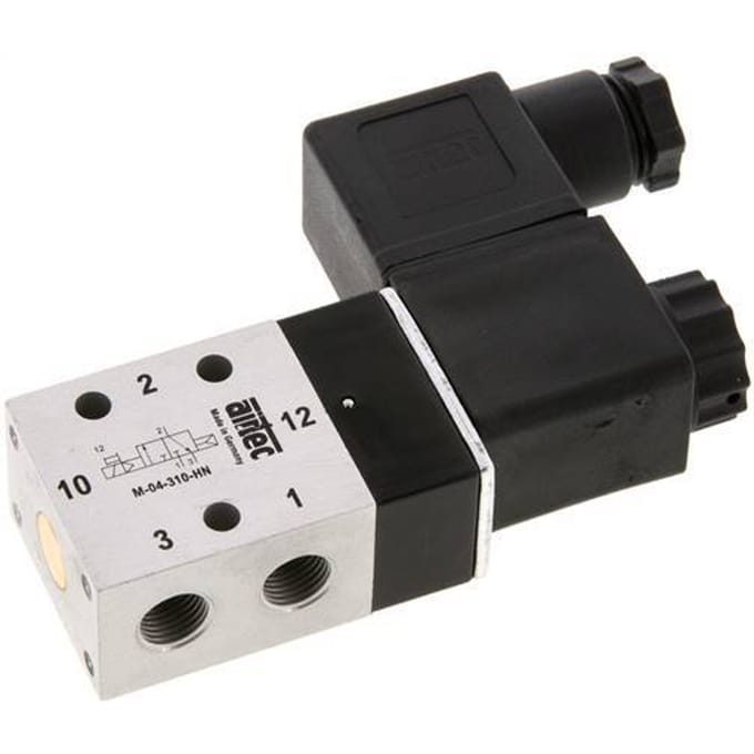 3/2 G1/8'' NC Magneetventiel 12V DC 2-10bar/28-140psi Airtec