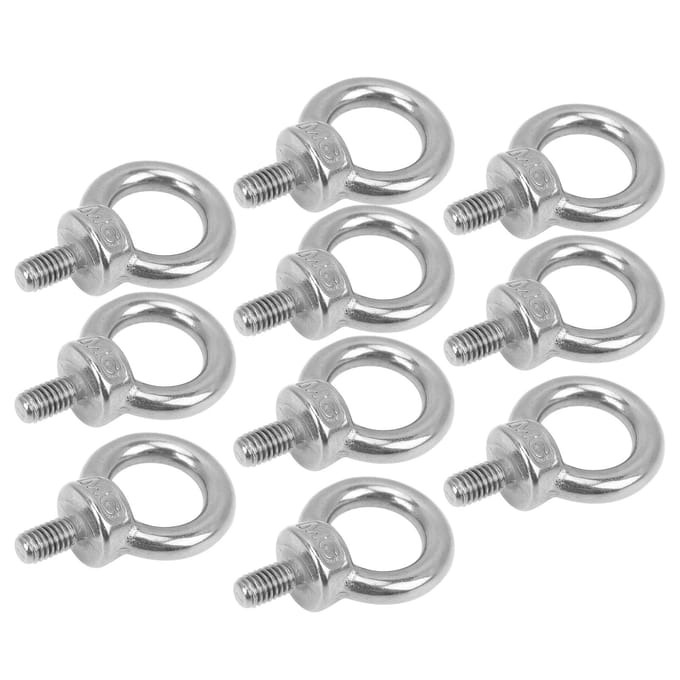 10 stuks M6 roestvrij staal hijsoogbout zware kwaliteit marine grade ring schroefbouten