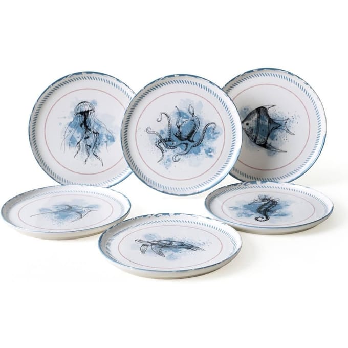 Set van 6 borden Devante keramiek | Hermia