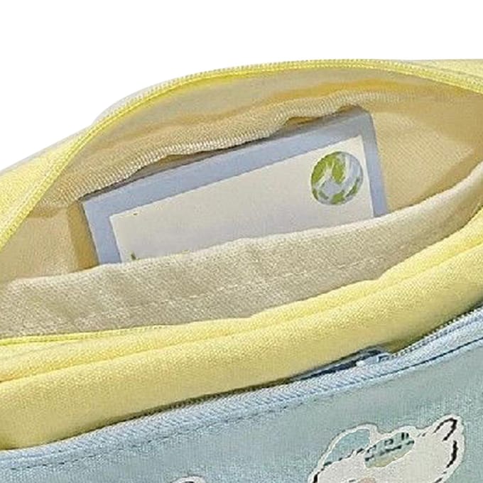 Grote Etui Multipurpose Schattig Grote Capaciteit Meerdere Vakken Draagbaar Canvas Etui beige