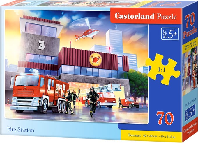 Castorland Fire Station – Puzzel – 70 stukjes – Brandweer – Premium kwaliteit