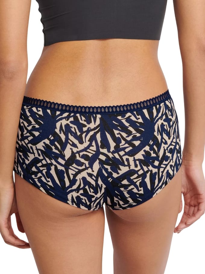 Sloggi Women GO Crush Short (3-pack) - dames boxer - zwart - blauw - print