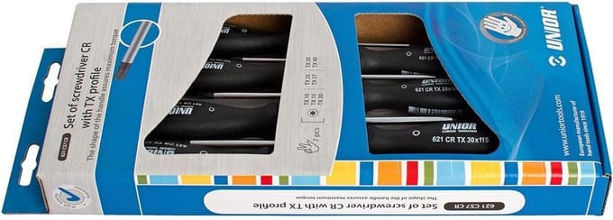 UNIOR - SET SCHROEVENDRAAIER - TX 10 - 15 - 20 - 25 - 27 - 30 - 40 / 7 PCS