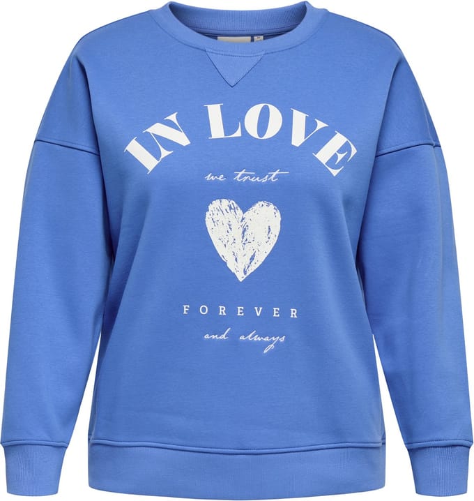ONLY CARMAKOMA - CARSOFIA L/S WORD O-NECK SWT JRS - Dames - Sweaters