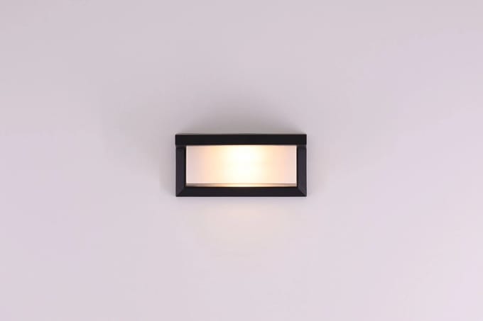 Buitenlamp wandlamp aluminium - combi zwart wit