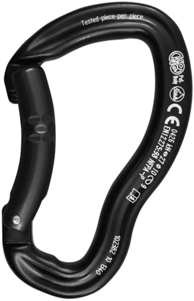 Kong Italy Ergo Bent Gate Karabijnhaak Zwart