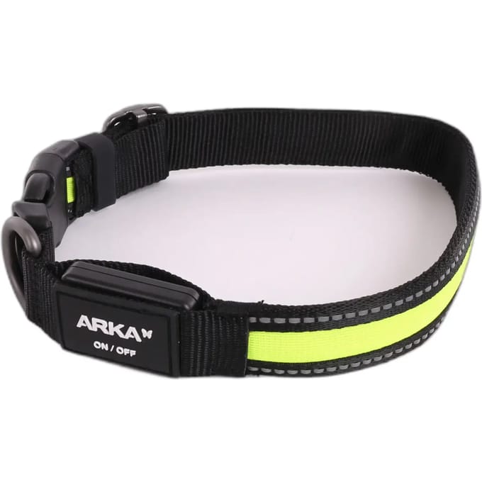 Lichtgevende nylon hondenhalsband USB Arka Haok