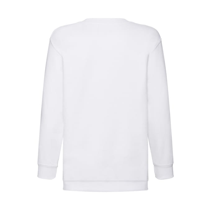 Fruit of the Loom Klassiek Effen Sweatshirt voor Kinderen/Kinderen (Wit)