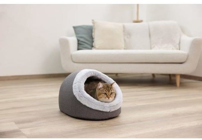 KERBL - Iglo voor katten - JANA - 41 x 50 x 34 cm - Grijs