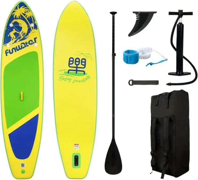 Livano Sup Board - Opblaasbaar - Supboard - Sup Boards - Paddle - Kayak - Geel - 350cm