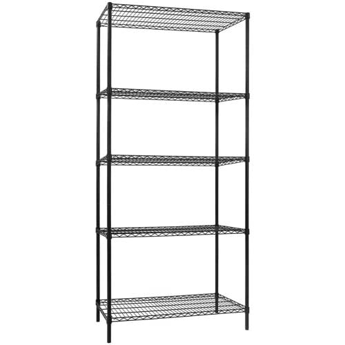 GGM Gastro Stahlregal - 900x450mm - 5 Ablagen - Schwarz