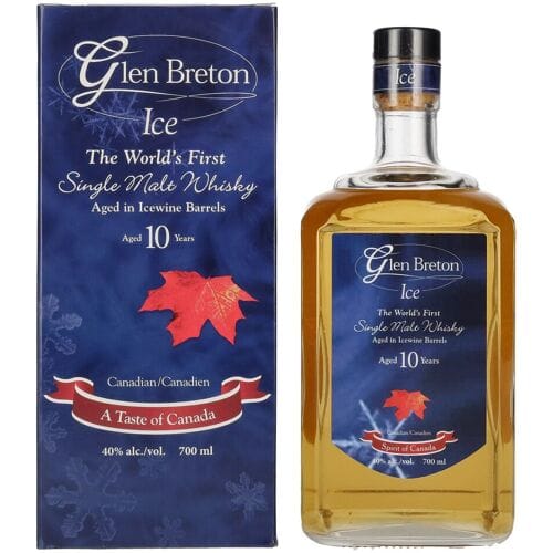 Glen Breton Ice 10 Years Old Aged in Icewine Barrels 40% Vol. 0,7l in geschenkverpakking