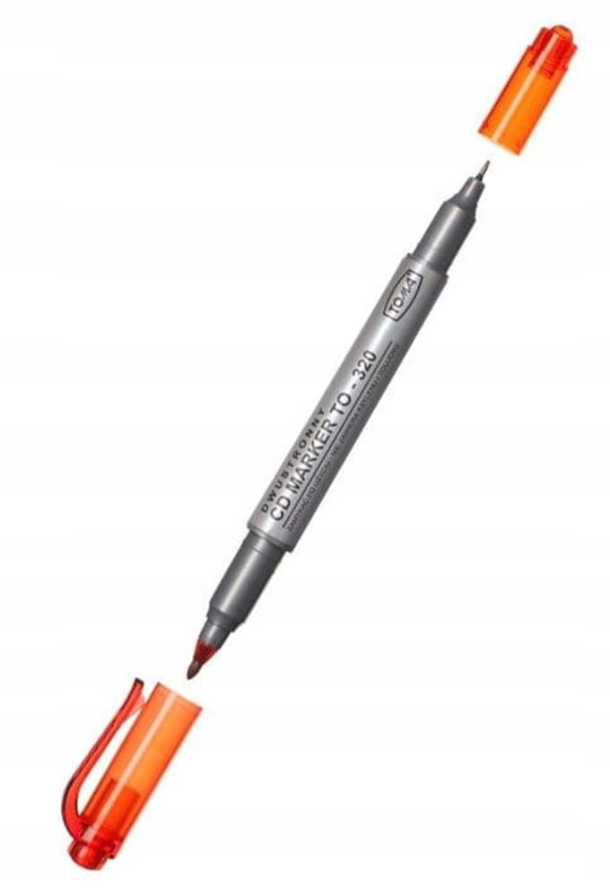 Toma Dubbelzijdige CD/DVD Marker - Rood