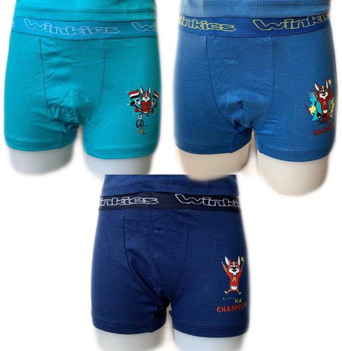 Embrator 3-pack jongens Boxershorts Champion GoGo blauw 140/146