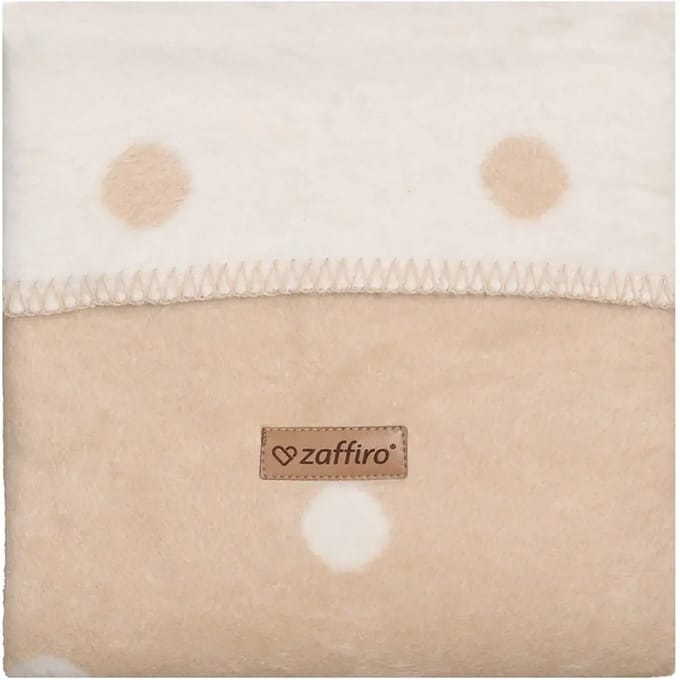 Zaffiro Ecru & Beige Gestipt 75 x 100 cm Wiegdeken