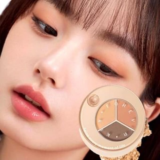 FOREVER KEY - 3 Colors Eyeshadow Palette - E01 Tree Shadow #E01 Tree Shadow - 2.2g