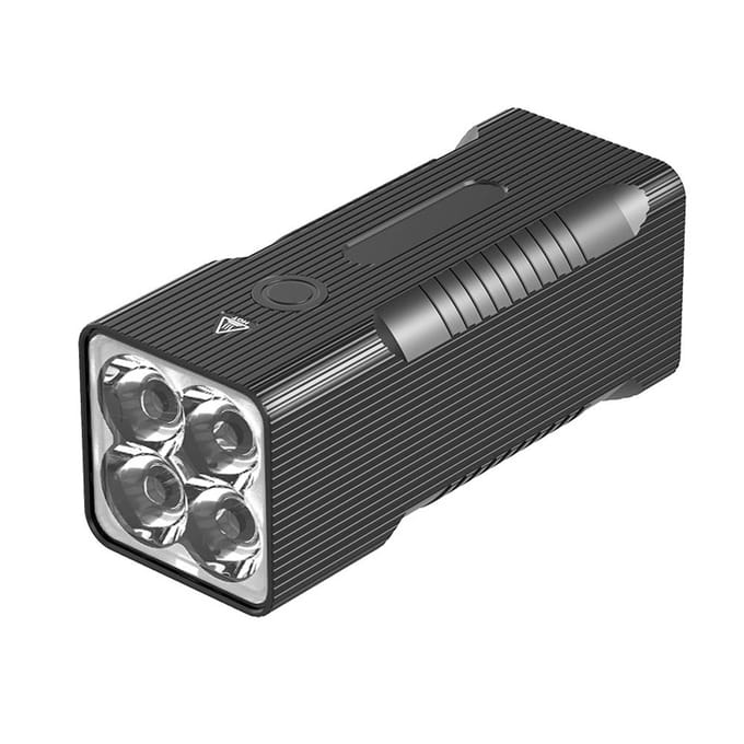 Outdoor noodzaklamp, draagbaar fietslicht, USB oplaadbaar, krachtig licht, waterdicht zwart
