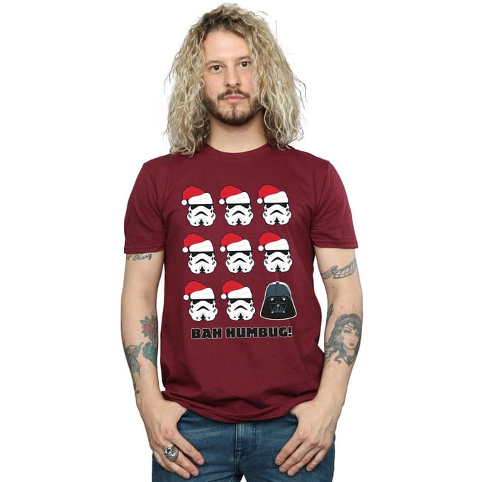 Star Wars Heren Kerstmis Humbug T-Shirt (Bourgondië)