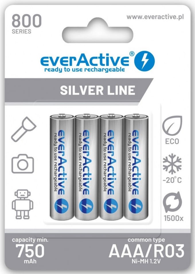 EverActive Precharged Herlaadbare NiMH batterijen AAA