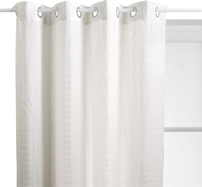 Atmosphera Noa Polyester Gordijn 140x240cm - Kant en klaar met ringen - Wit