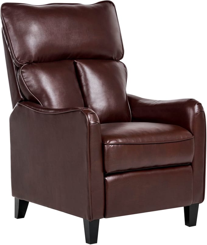 ROYSTON - TV-fauteuil - Donkerbruin - Kunstleer
