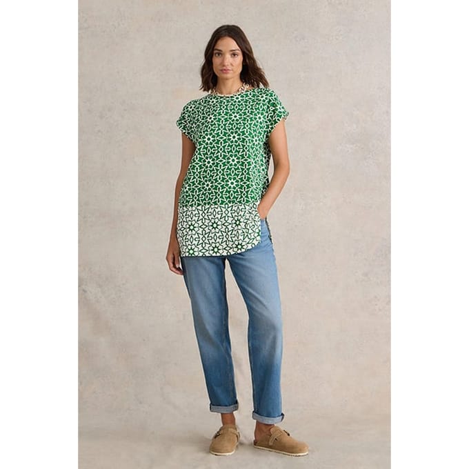White Stuff Carrie Tunic Green Printed Taglia: 12 REGULAR | Magliette intime Outlet | Donna | Verde
