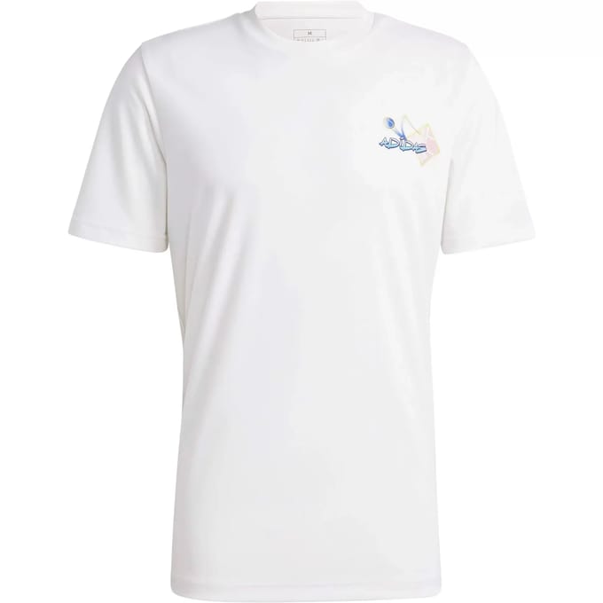 adidas T-shirt Heren - White - Polyester - Maat L