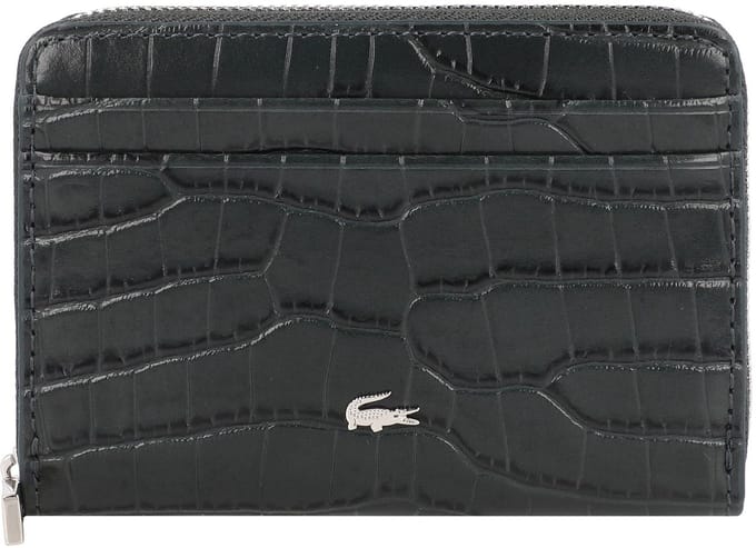 LACOSTE Leren Portemonnee Zip Coin Wallet Sinople Donkergroen