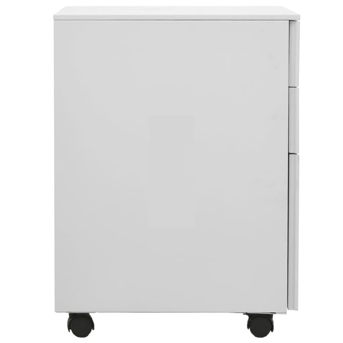 vidaXL - Ladeblok - verrijdbaar - 39x45x60 - cm - staal - lichtgrijs