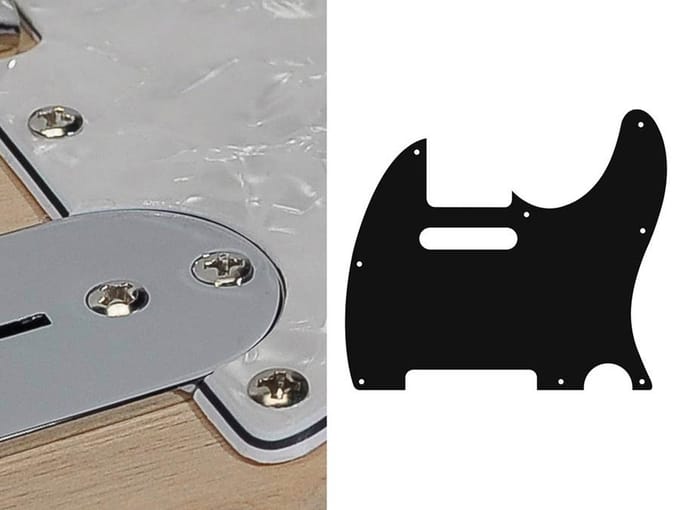 Boston TE-410-PW pickguard, Teaser, standard, 4 ply, pearl white