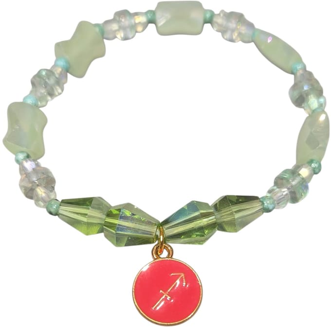 Armband purple, butterfly charm