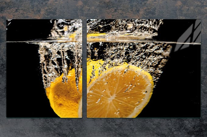 TMK ArtDeko - Snijplank Glas - 100x52 cm - Lemon Design - Veilige Glasplaat