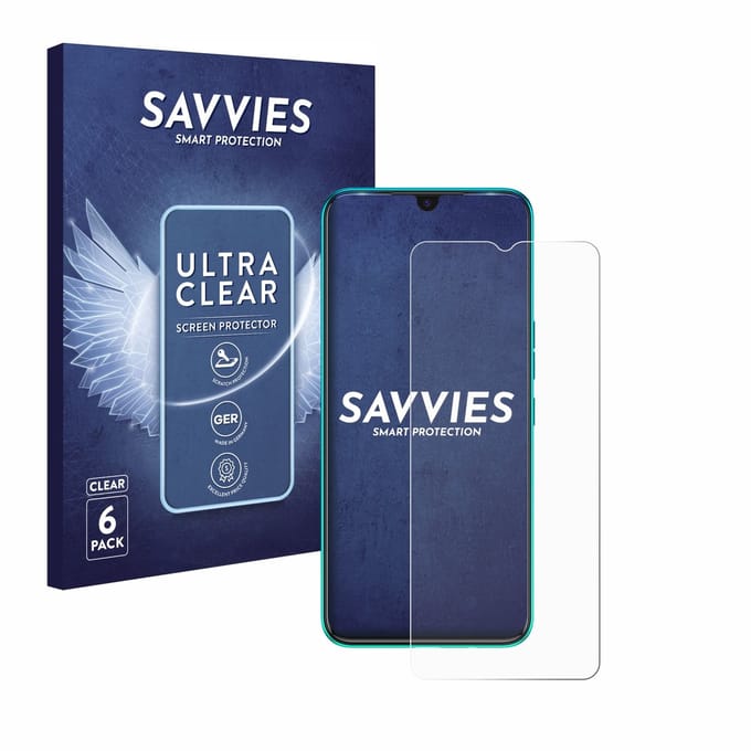 Savvies - Screenprotector voor Tecno Spark 7 - Folie Beschermfolie transparant 6 Stuks