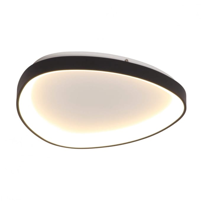 Kosilum - Mesiano - Plafondlamp - Zwart - Metaal en acryl